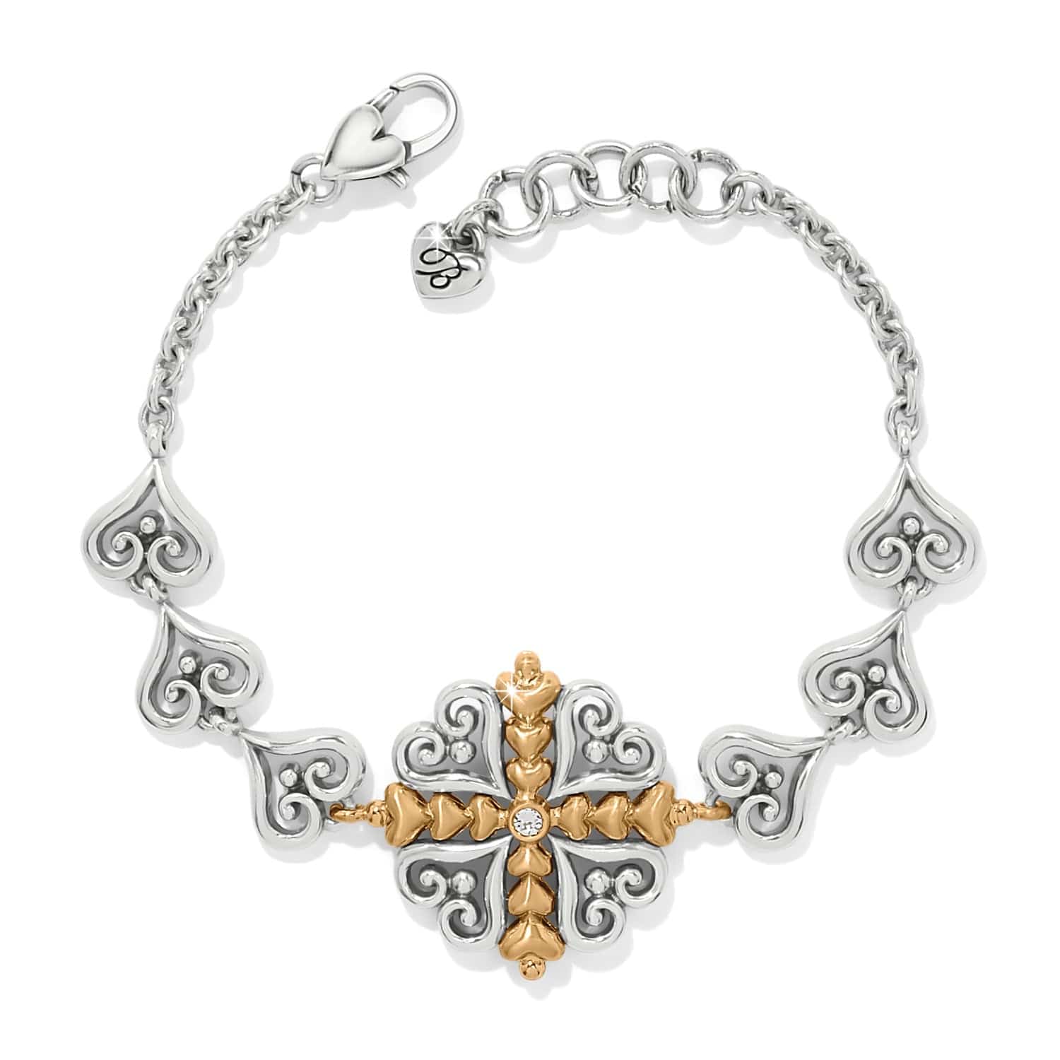 Alcazar Heart Two Tone Bracelet