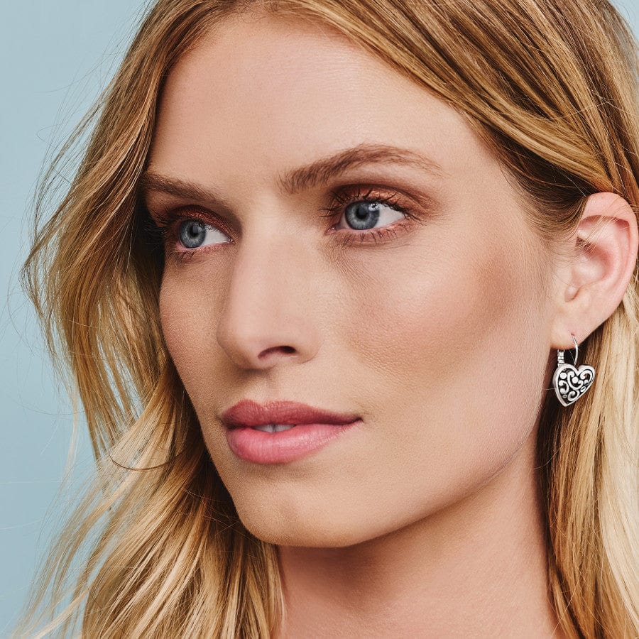 Contempo Heart Leverback Earrings - Image 4