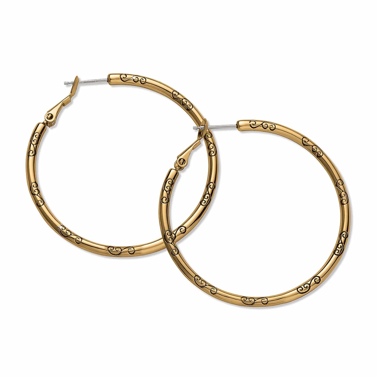 Large Hoop Charm Earrings - Image 3