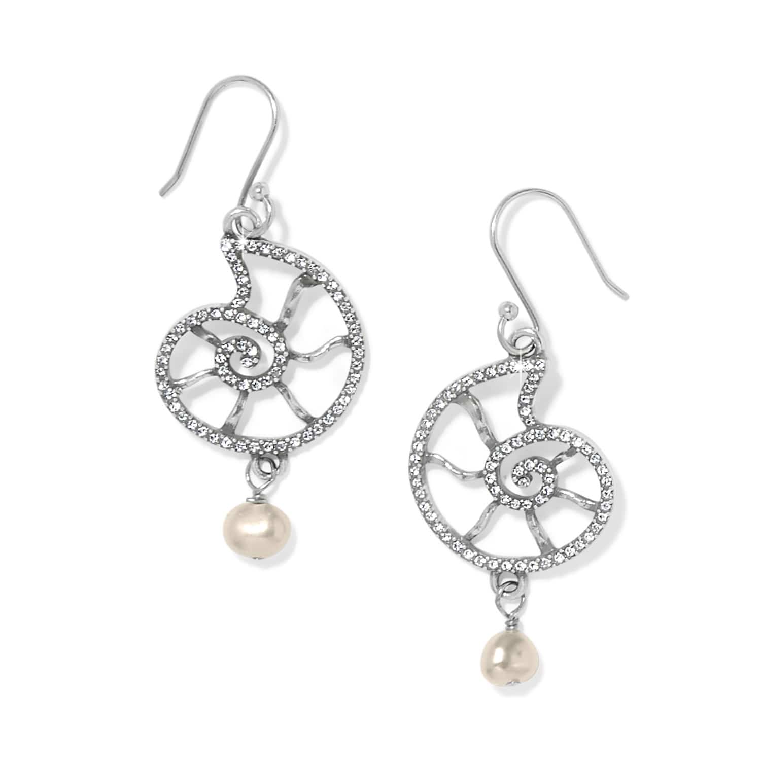 Lunar Tide Nautilus French Wire Earrings