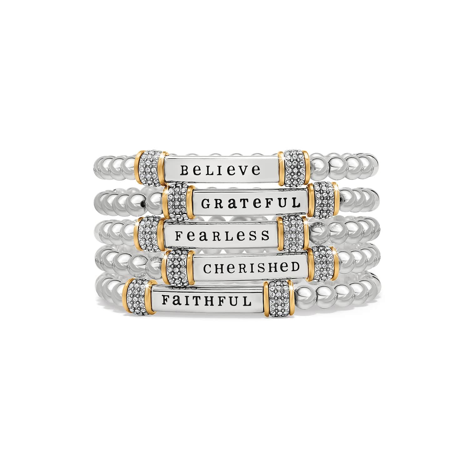 Meridian Fearless Two Tone Stretch Bracelet - Image 3