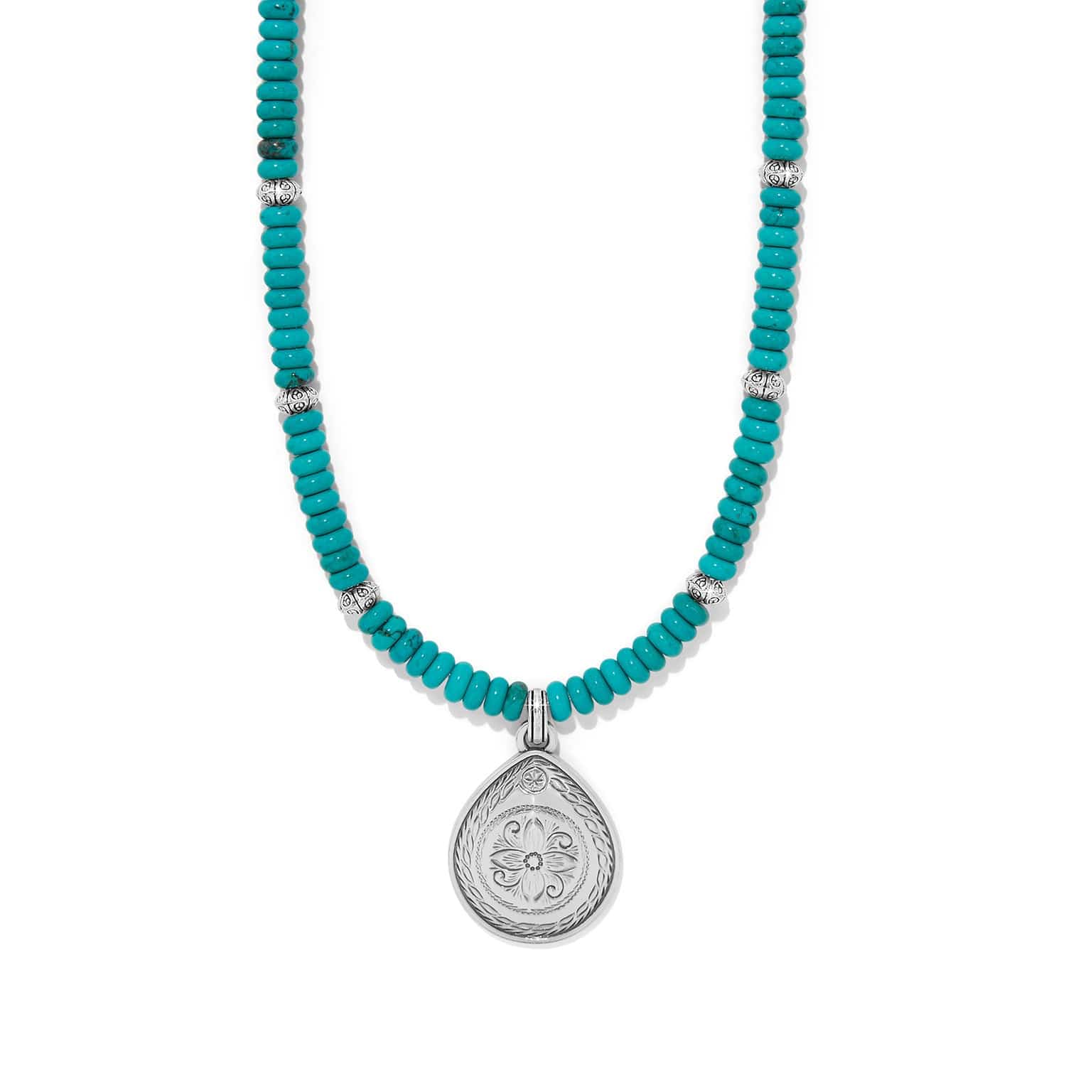 Mosaic Turquoise Teardrop Necklace